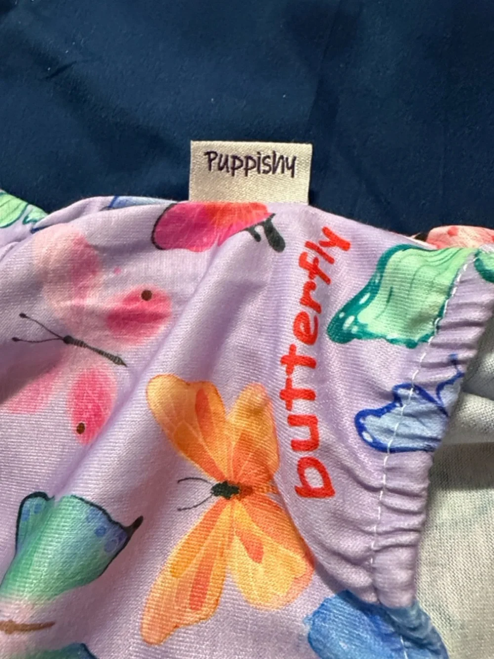 Dog Pajamas Spring Summer Purple with butterflies